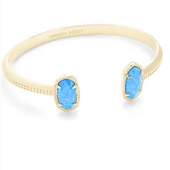Kendra Scott Gold Cuff Bracelet in Ocean Kyocera Opal, NWT, Rare Find. - Picture 1 of 3